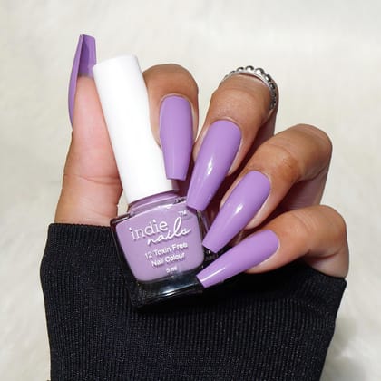 Indie Nails Purple Haze is Free of 12 toxins vegan cruelty-free quick dry glossy finish chip resistant. Purple/Lavender shade Nail polish, enamel, lacquer, paint Liquid: 5 ml