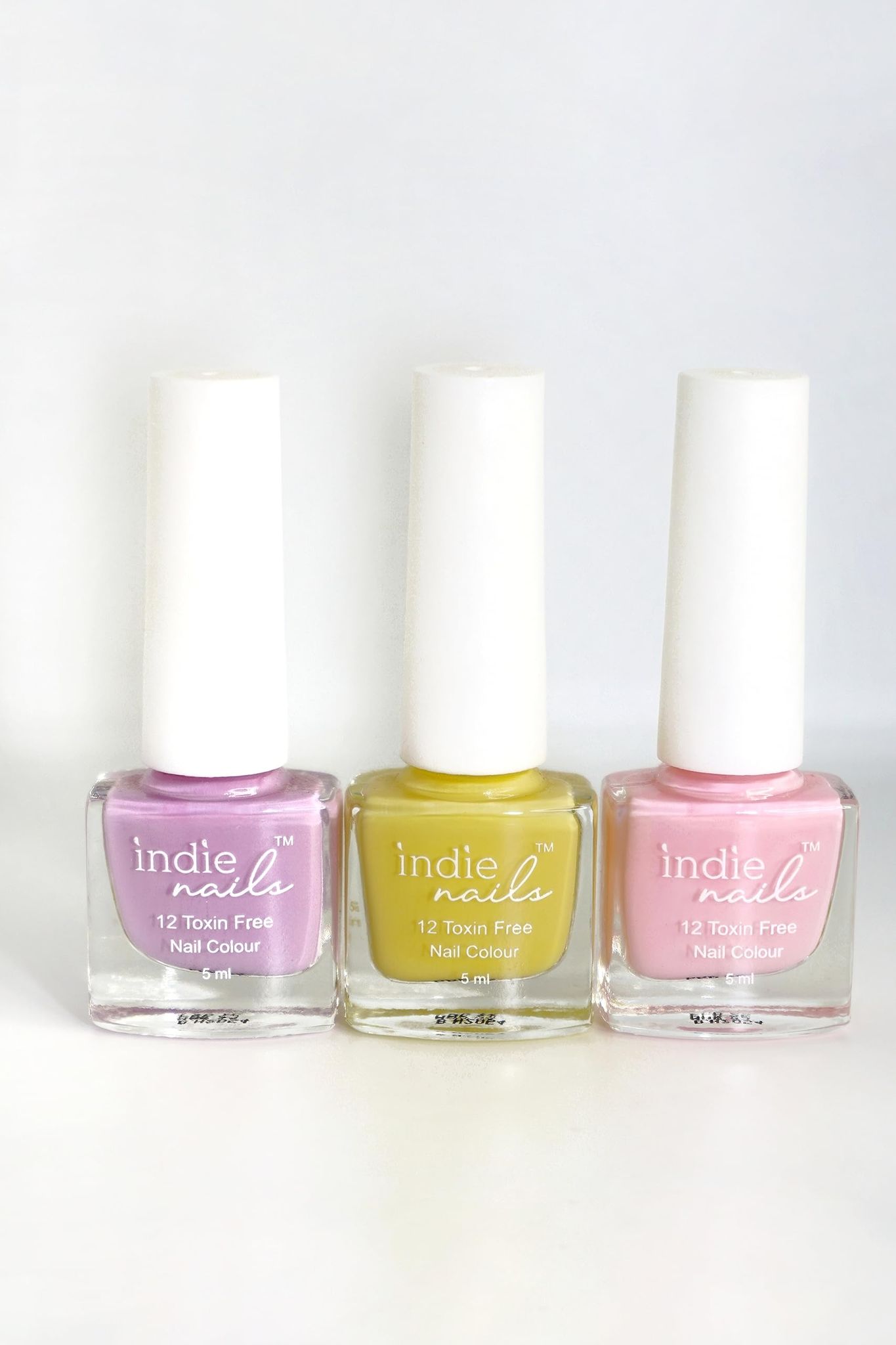 Pretty Pastels Vegan Nail Polish Combo Set of 3, mini kit, pack of 3, quick dry, 12 toxic free formula,festive gifting Nail polish, nail enamel, nail lacquer, nail paint