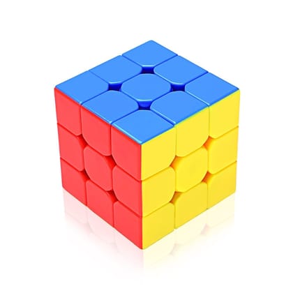 MANNAT Activity Magical Cube 3X3X3 Easy|Brainstorming Puzzle Cube|and Smooth Rotation Colorful Cube High Speed Sticker-Less Puzzle Game, Multicolor(Age 6+ Years and Above)