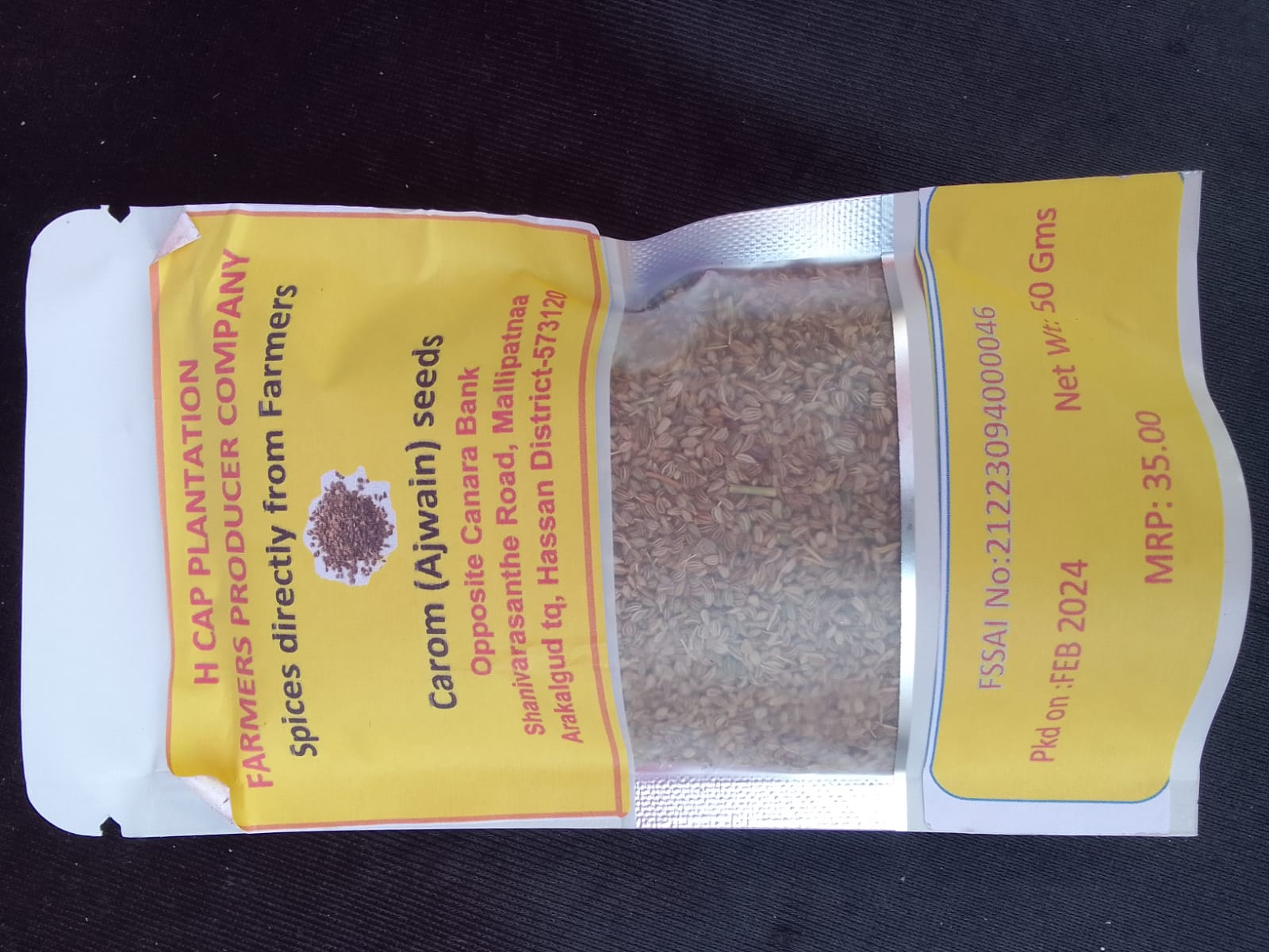 H CAP Carom (Ajwain) Seeds, 50gm