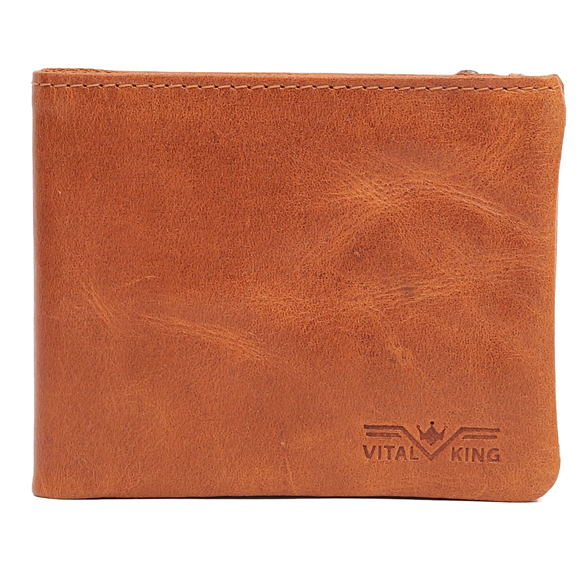 Vital King Men Trendy, Brown Genuine Leather RFID Wallet  (6 Card Slots)