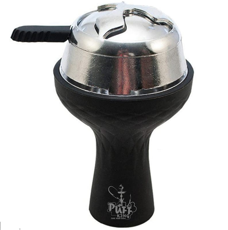 Puff King Kloud Lotus Plus with Silicon Chillum for Hookah Heat Management System, Black