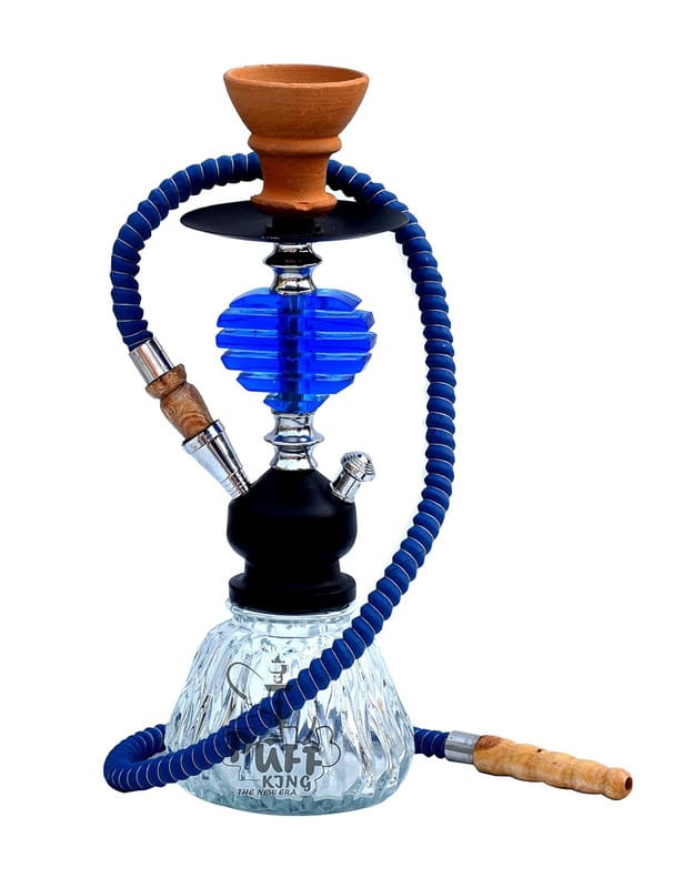 Puff King Hookah Pot Diamond Design Heera Glass Hookah for Flavour Hukkah (13 inch) (Heera)