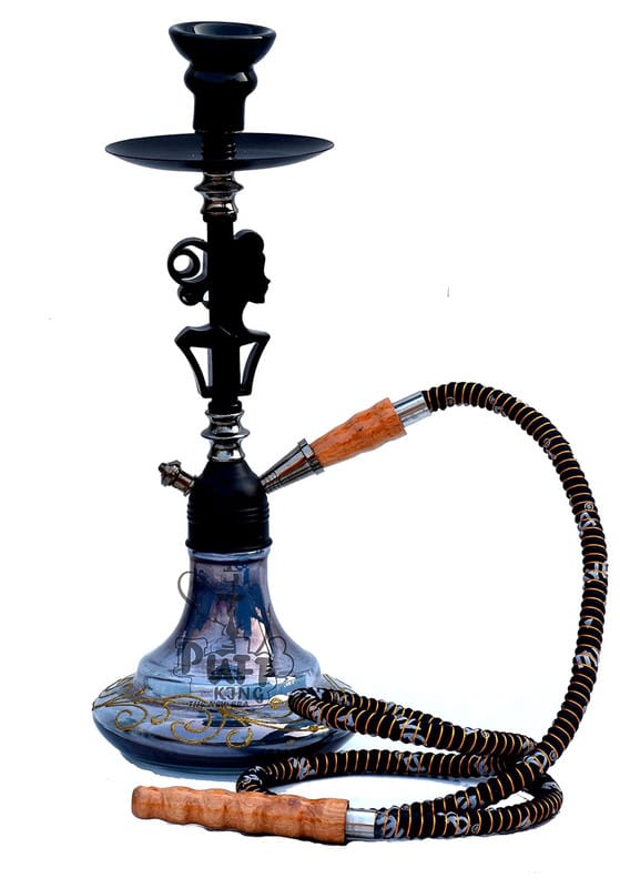 Puff King Hookah Set Designer Decorative Stylish Hookah for Flavour Hukkah (MISblk) (14 inch)