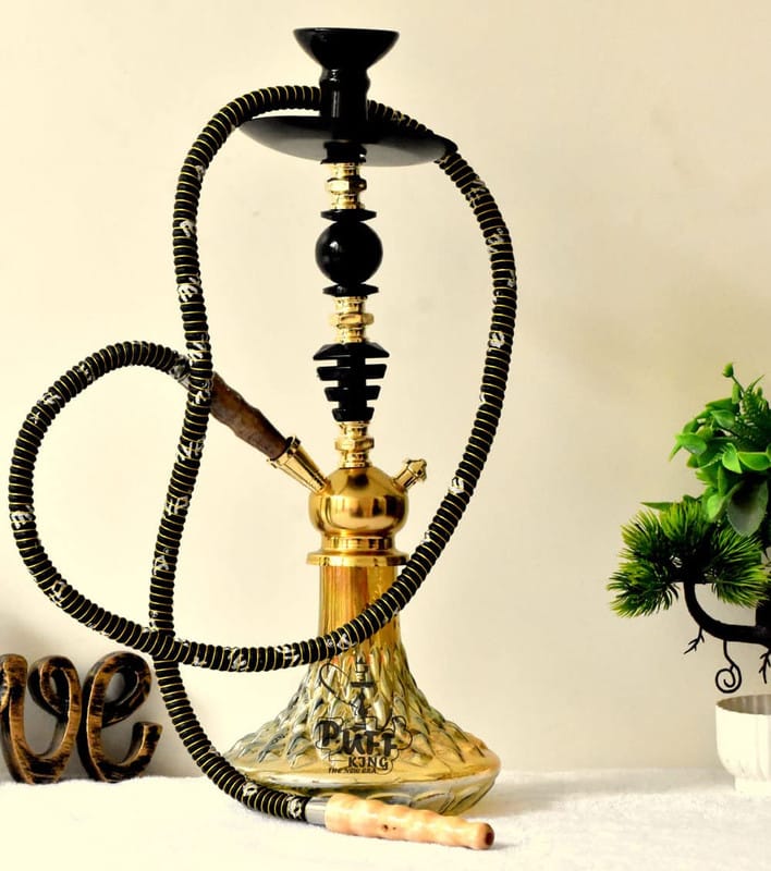 Puff King Hookah Pot Set Stylish Decorative Flavour Sheesha Glass Pot for Home Decor and Refreshment.(5035-RUSSNbase)