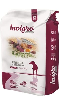 INVIGRO - Premium Non-Vegetarian Fish Meat Dry Dog Food (20 KG)