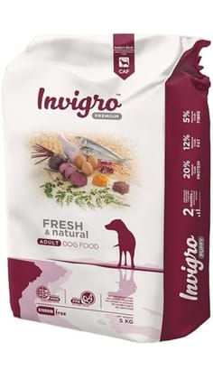 INVIGRO - Premium Non-Vegetarian Fish Meat Dry Dog Food (5 KG)