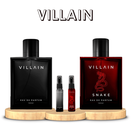 Villain Perfume For Men Combo Pack (100 ml + 100ml + 8ml +8ml)