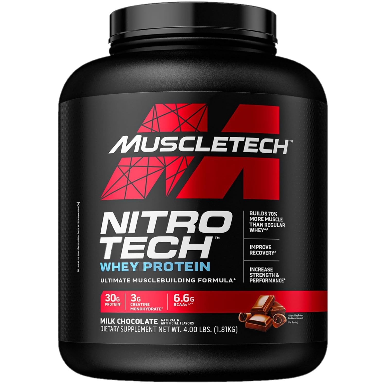 MuscleTech Nitro-Tech Whey Protein - 1.81kg(Milk Chocolate)