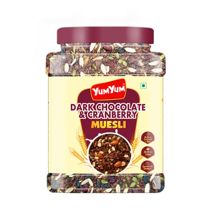 Yum Yum Dark Chocolate & Cranberries Muesli 750g