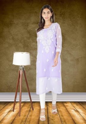 Gala Booti Lavendra Kurti For Women