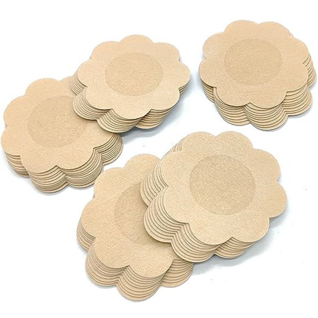 HEMRITU 5 Pair/10 PCS Self-adhesive Disposable Nipple Cover Nipple Pasties Breast Petals for Woman ( Color: Nude)