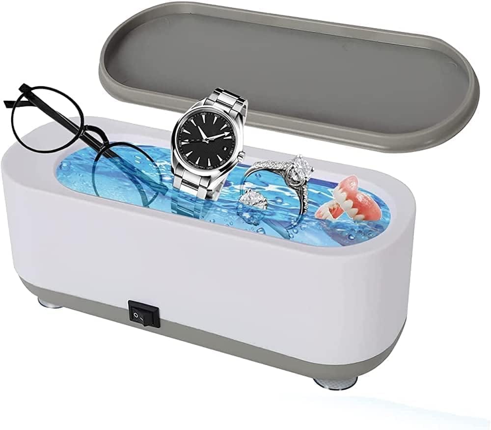 Ultrasonic Jeewelry Cleaner Portable Professional Mini Household Ultrasonic Cleaning Machine for Jewelry, Eyeglasses, Watches, Rings, Retainer, Coins Ultrasonic Vibration Machine