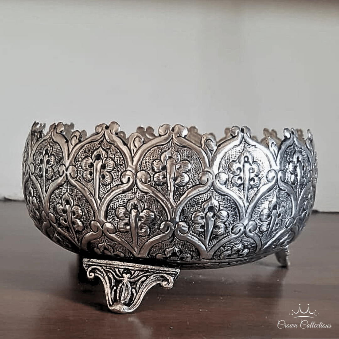 BRASS HUDLI/ BOWL- SILVER POLISHED