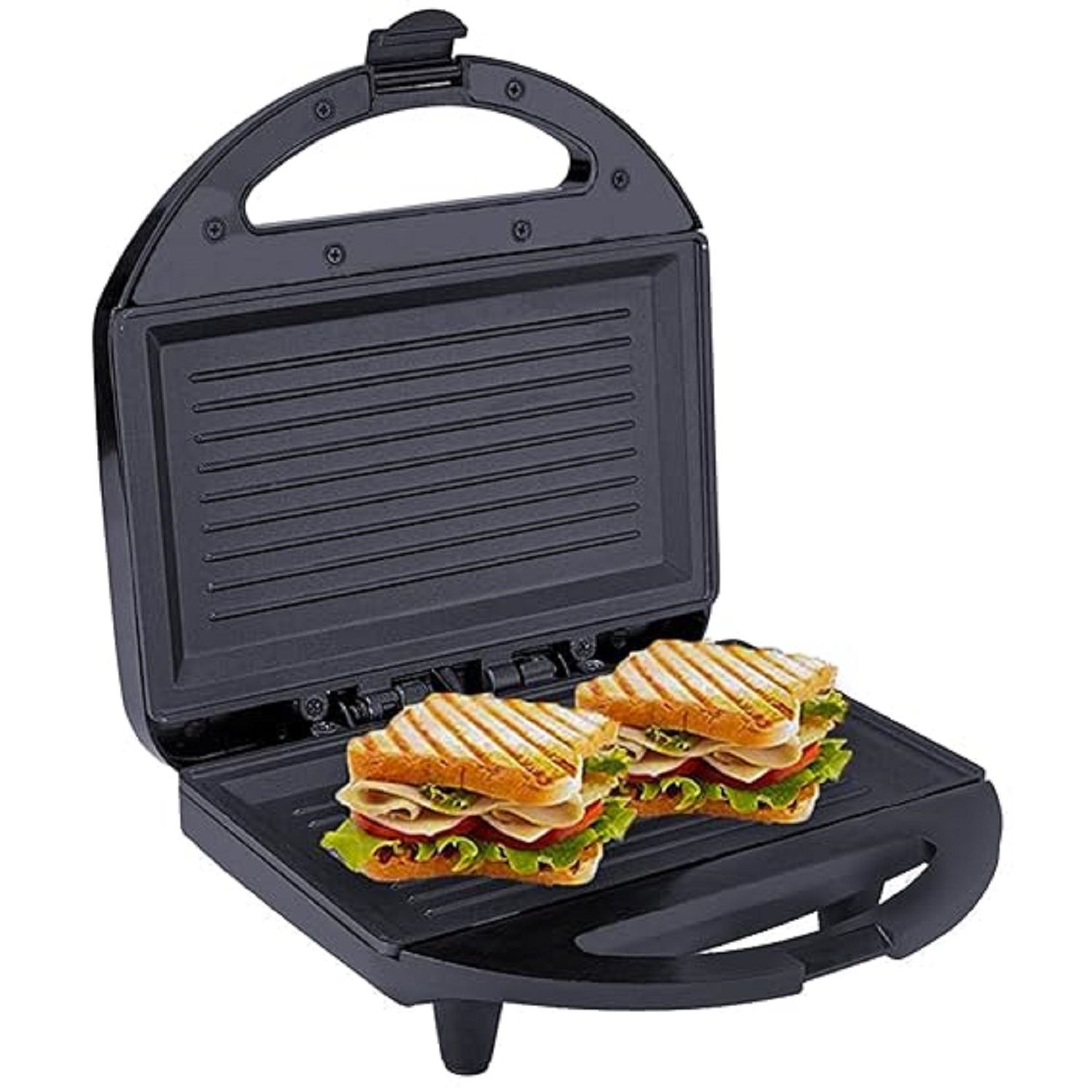 Pablos Sandwich Griller, Classic Pro 750 W Sandwich Maker with 4 Slice Non-Stick Fixed Plates for Sandwiches