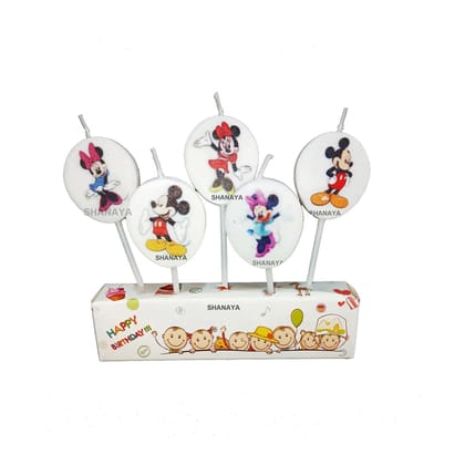 SHANAYA Happy Birthday Cartoon Candles for Birthday Cake Decoration for Girls Boys Children (5 Candles in 1 Set)