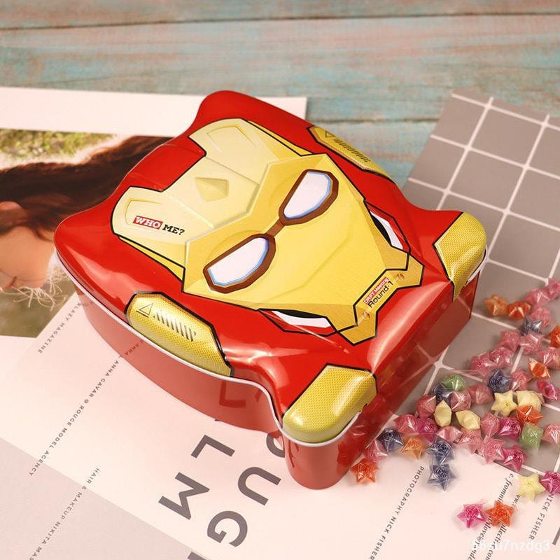 MANNAT 3D Piggy Bank Money Saving Tin Coin Bank with Lock and Key,Cartoon Coin Box for Kids,Boys,Girls,Piggy Bank for Kids,Money Box for Kids,Birthday Return Gift(Red Avenger)