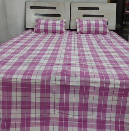 Bilasa Handwoven Cotton Bedsheet with Pillow Cover