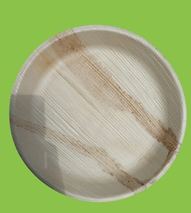 Hridya 10 inch, 100 N-Pack Areca Palm Leaf Round Plates