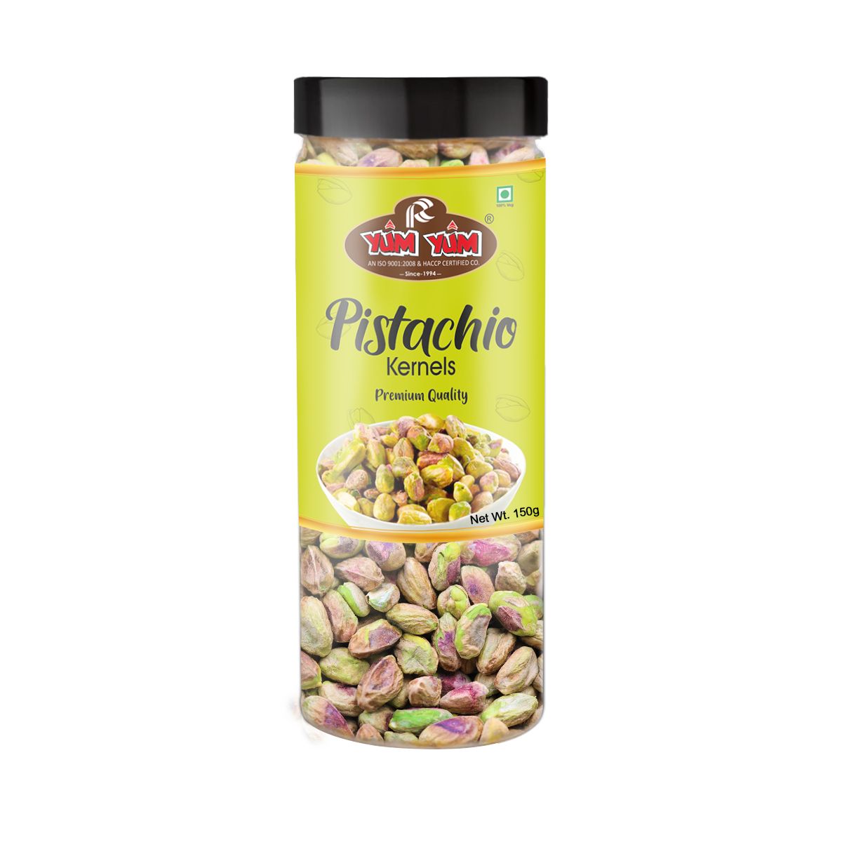 YUM YUM Premium Unsalted Pistachios Kernels 150g Jar