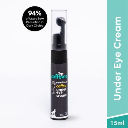 MCaffeine Coffee Under Eye Cream for Dark Circle & Puffiness Reduction with Hyaluronic Acid & Vit E (15ml)