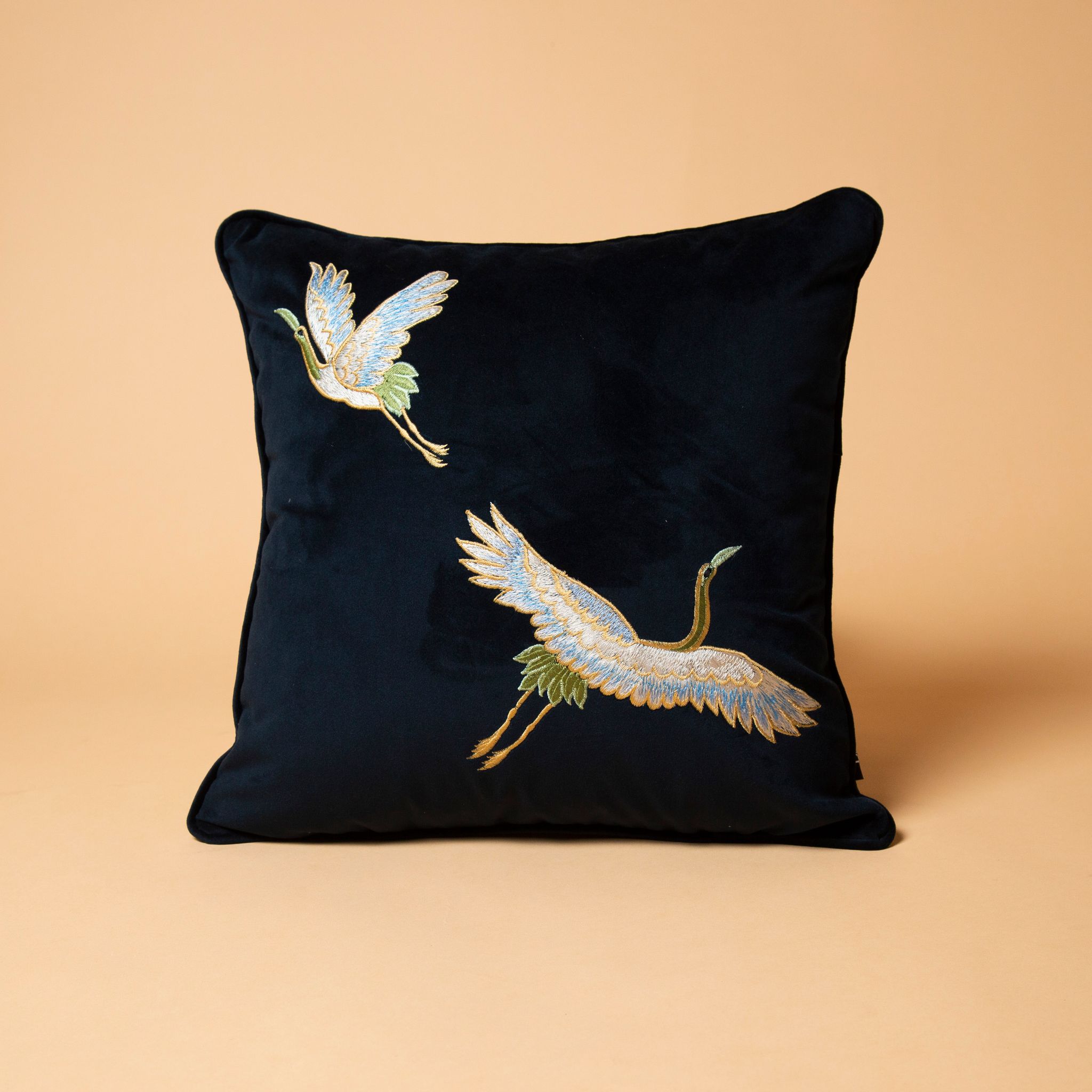 Chann Studio -  Grus Navy Velvet Cushion Covers