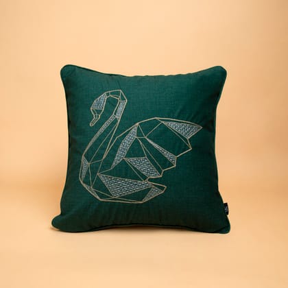 Chann Studio -  Swan Field Evergreen Velvet Cushion Covers