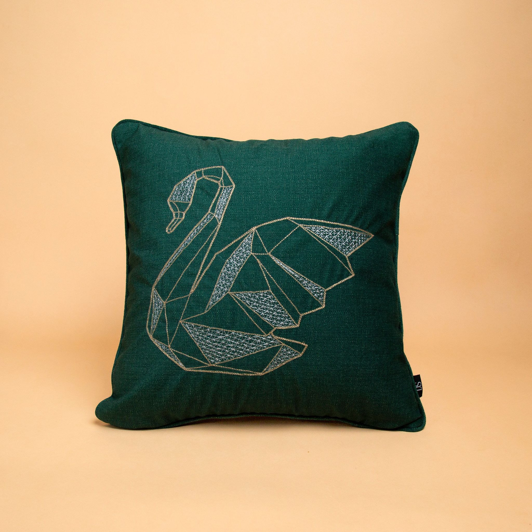 Chann Studio -  Swan Field Evergreen Velvet Cushion Covers