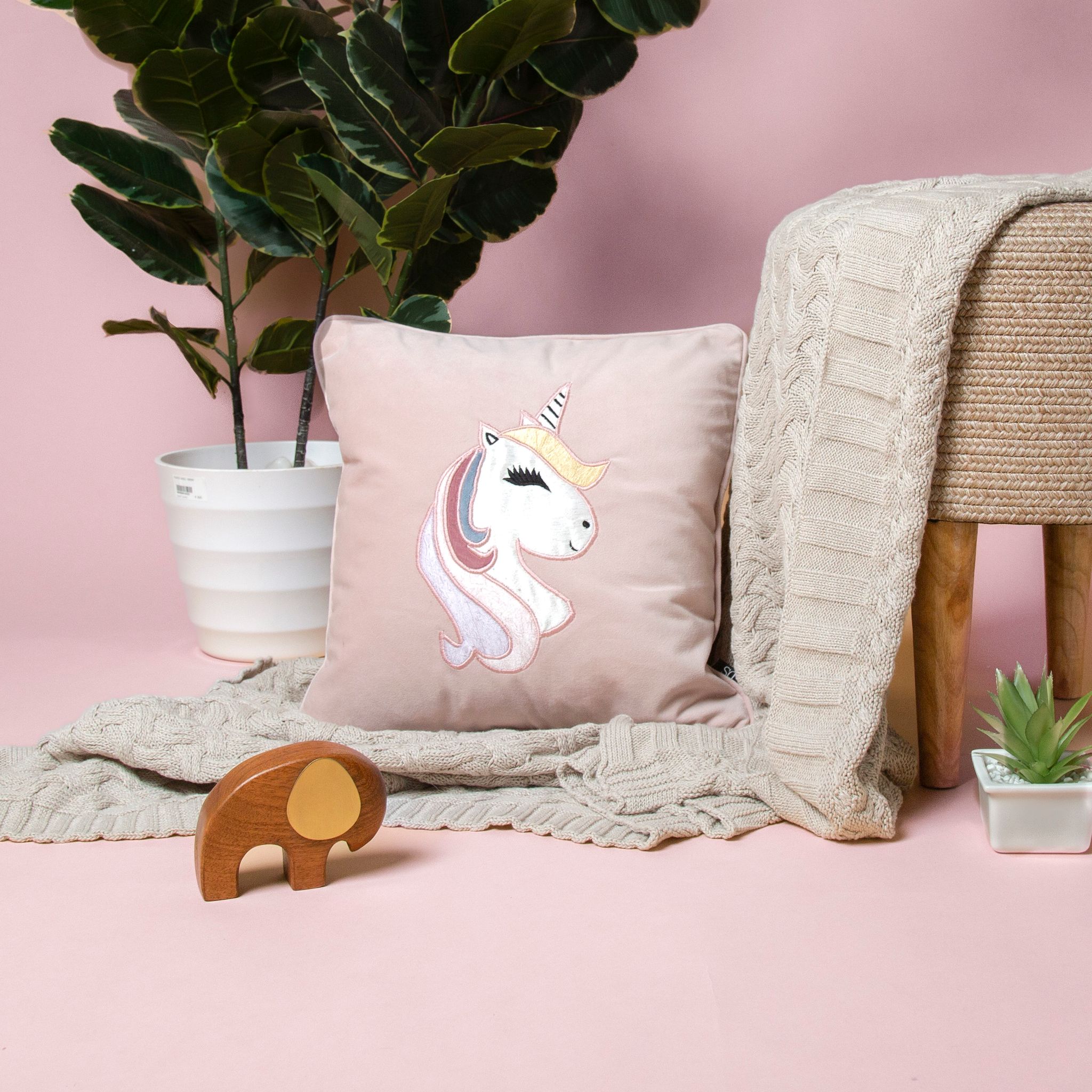 Chann Studio - Unicorn Velvet Cushion Covers