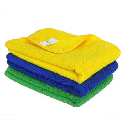 Microfiber Cloth Set of 6pc 40x40cm, 280 GSM Thick, Lint and Streak-Free Multipurpose Cleaning Towel for Cars, Bikes, Kitchen
