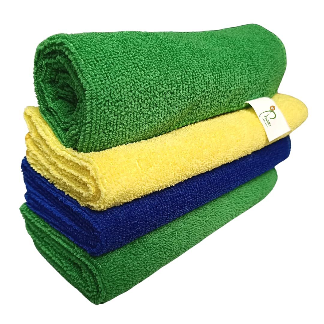 Microfiber Cloth-6 Pcs 40x40cm 280 GSM Thick Lint & Streak-Free Multi-Purpose Wash Cloth for Car, Bike, Kitchen