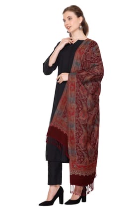 KTI Acrylic/Viscose Stoles for women with a Wool Blend for Winter, measuring 28 x 80 inches Made In India.