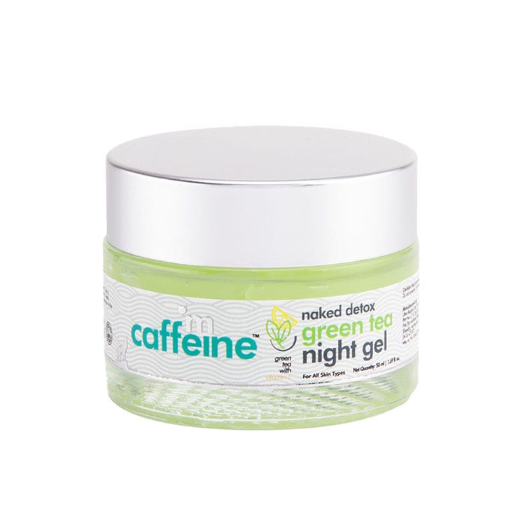 MCaffeine Vitamin C Green Tea Night Cream with Hyaluronic Acid - 72 Hrs Hydrating Night Gel (50ml)