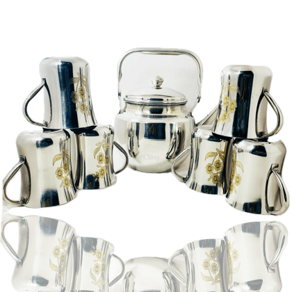 Stainless Steel Tea Kettle With 6 pcs Of Tea/Coffee Cup