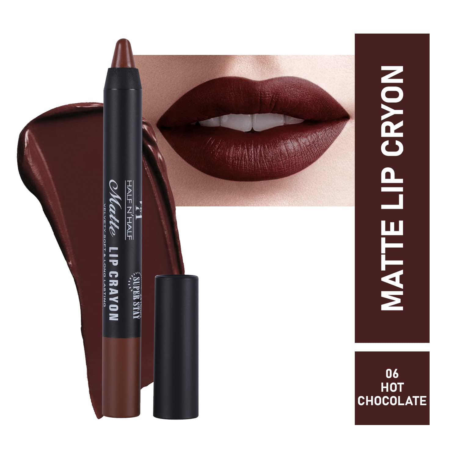 Buy 1 Get 1 Free! Half N Half Crayon Lipstick Hot Chocolate (Matte)