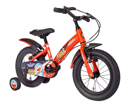 Hero Doraemon Fun Racer 14T Bicycle for Kids | Single Speed | Red | Ideal for Kids
