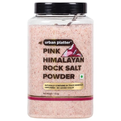 Urban Platter Pink Himalayan Rock Salt Powder,1.5kgs (Unrefined | Natural | Additive Free)