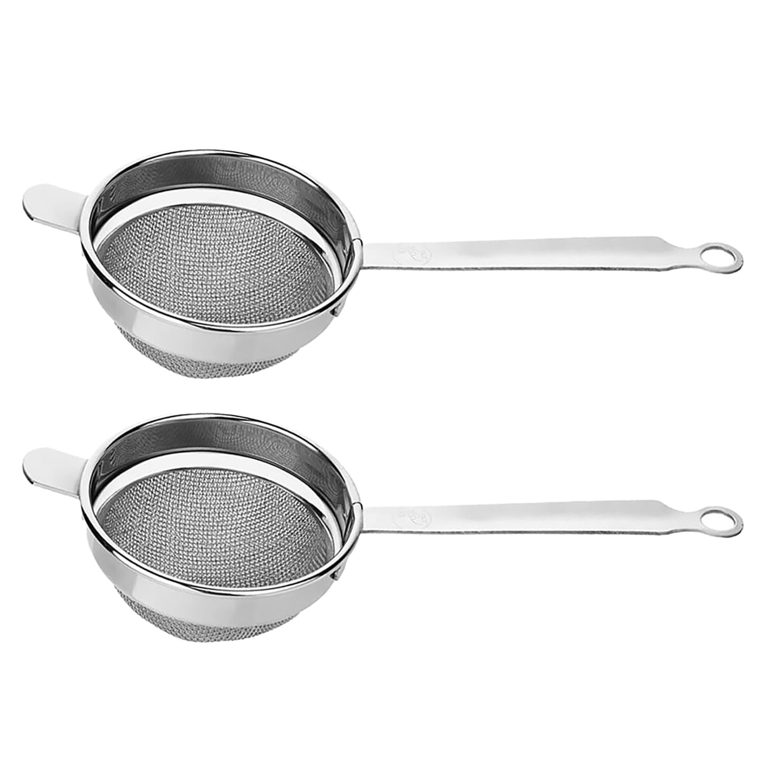 TAJ Stainless Steel Tea Strainer chai Chalni Double Mesh Food Grade Easy to Clean (D3 Pack of 2)