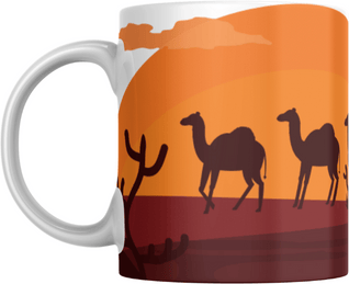 NIRJHARI Printed Mug Desert Art