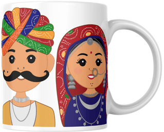 NIRJHARI Printed Mug Rajasthani Couple