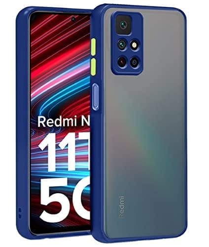 Redmi Note 11T Back Cover Case Smoked Matte Bumper - Blue