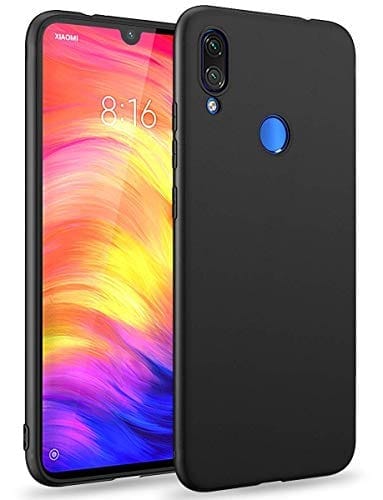 Redmi Note 7 Pro Back Cover Case Matte Soft - Black