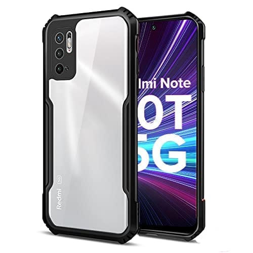 Redmi Note 10T Shockproof Clear Case - Black