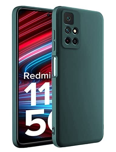 Redmi Note 11T Back Cover Case Liquid silicone - Green