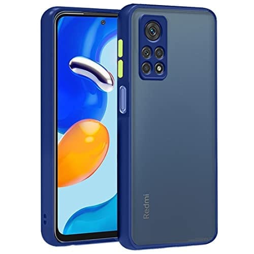 Redmi Note 11s Back Cover Case Smoked Matte Bumper - Blue