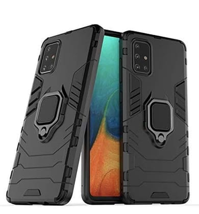 Samsung Galaxy A51 Back Cover Case Carbon Polycorbonate kickstand Case