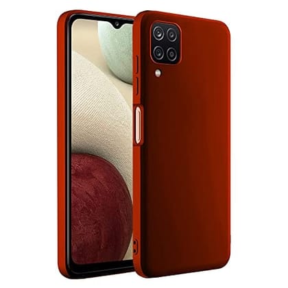 Samsung Galaxy A12 Back Cover Case Liquid silicone - Red