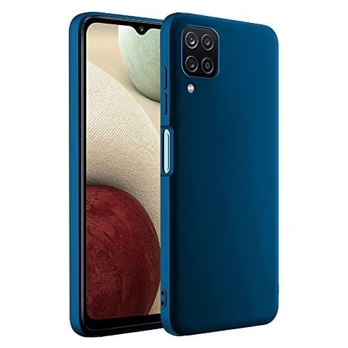 Samsung Galaxy A12 Back Cover Case Liquid silicone - Blue