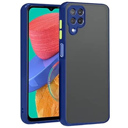 Samsung Galaxy M53 5G Back Cover Case Smoked Matte Bumper - Blue