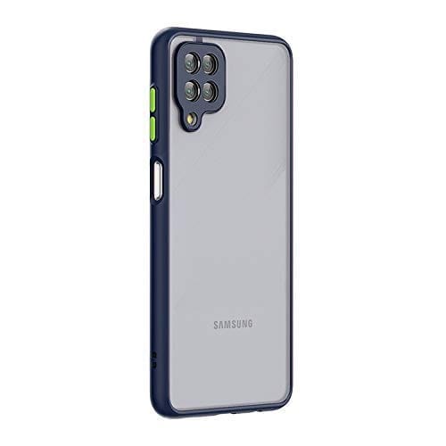 Samsung Galaxy F62 Back Cover Case Smoked Matte Bumper - Blue